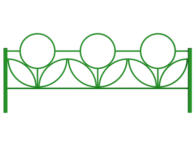 Ограждение металлическое Садовые границы