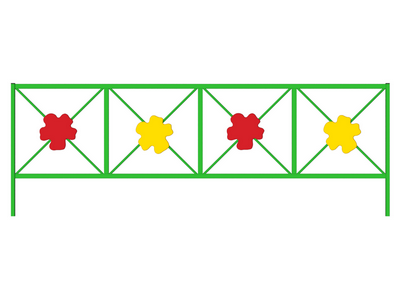 Ограждение металлическое Цветущий рубеж