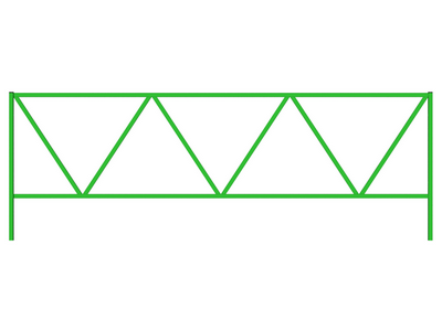 Ограждение металлическое Геометрическая красота
